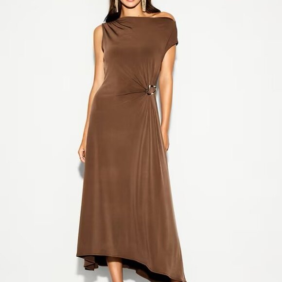 Old Navy Dresses & Skirts - Old Navy Twist-Front Jersey Midi Dress The Occasion Women’s size L Expresso